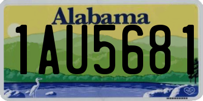 AL license plate 1AU5681