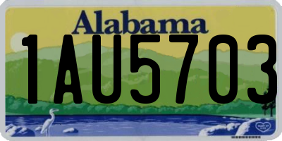 AL license plate 1AU5703