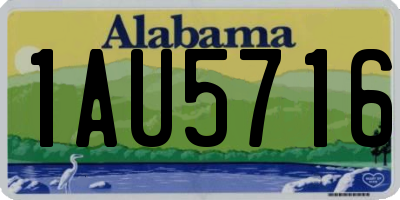 AL license plate 1AU5716