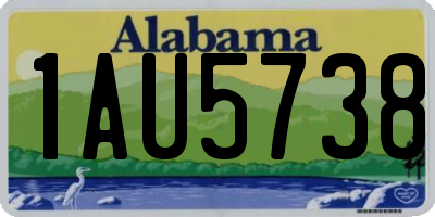 AL license plate 1AU5738