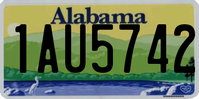 AL license plate 1AU5742