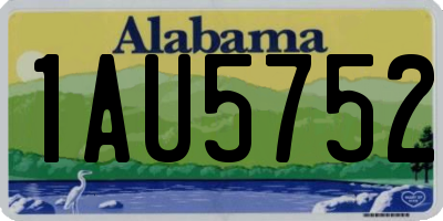 AL license plate 1AU5752