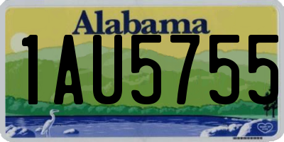 AL license plate 1AU5755