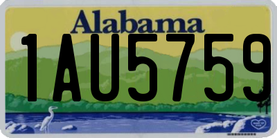 AL license plate 1AU5759