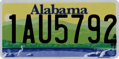 AL license plate 1AU5792