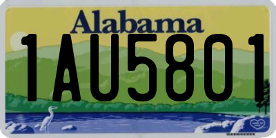 AL license plate 1AU5801
