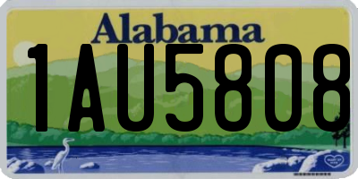 AL license plate 1AU5808