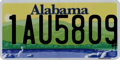 AL license plate 1AU5809