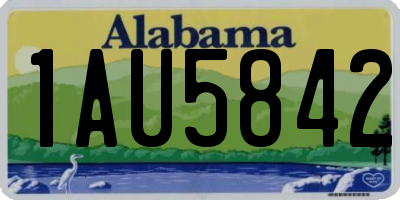 AL license plate 1AU5842