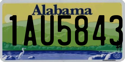 AL license plate 1AU5843
