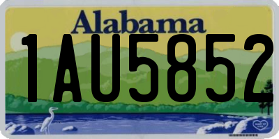 AL license plate 1AU5852