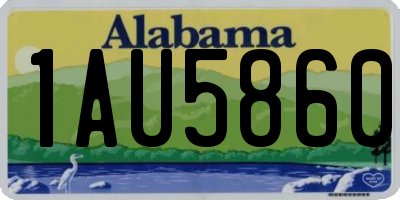 AL license plate 1AU5860