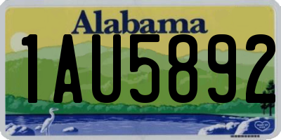 AL license plate 1AU5892