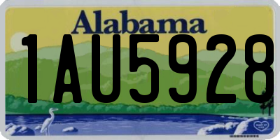 AL license plate 1AU5928