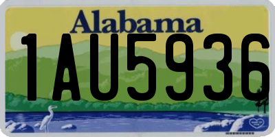 AL license plate 1AU5936
