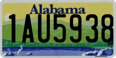 AL license plate 1AU5938