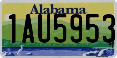 AL license plate 1AU5953