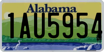 AL license plate 1AU5954