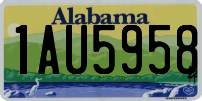 AL license plate 1AU5958