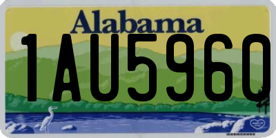 AL license plate 1AU5960