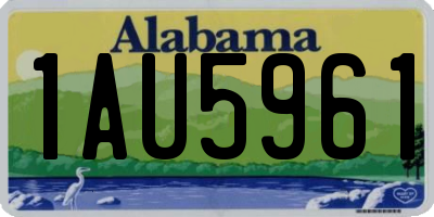 AL license plate 1AU5961
