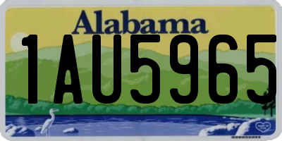 AL license plate 1AU5965