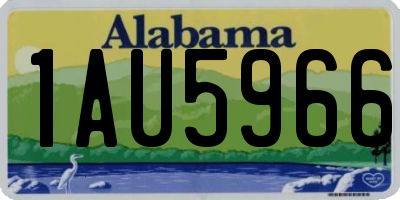AL license plate 1AU5966