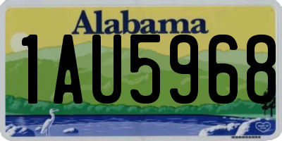 AL license plate 1AU5968