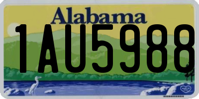 AL license plate 1AU5988