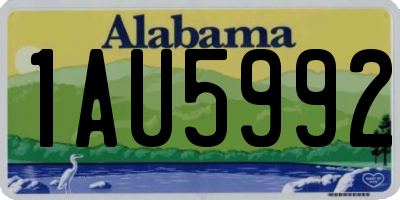 AL license plate 1AU5992