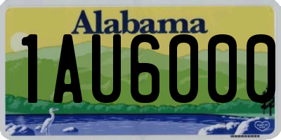 AL license plate 1AU6000