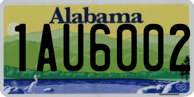 AL license plate 1AU6002