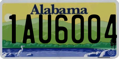 AL license plate 1AU6004