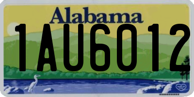 AL license plate 1AU6012