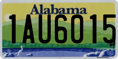 AL license plate 1AU6015