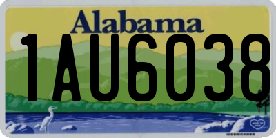 AL license plate 1AU6038