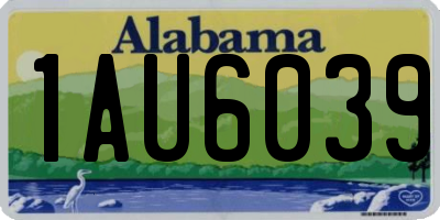 AL license plate 1AU6039