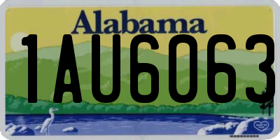 AL license plate 1AU6063