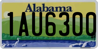 AL license plate 1AU6300