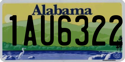 AL license plate 1AU6322