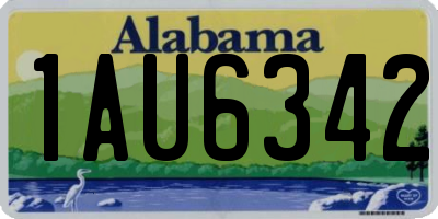 AL license plate 1AU6342