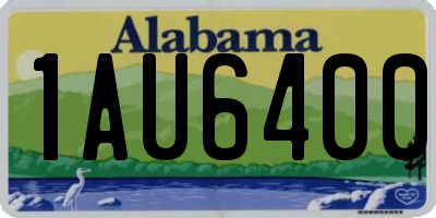 AL license plate 1AU6400