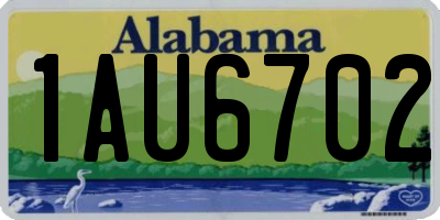 AL license plate 1AU6702