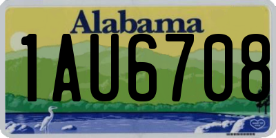 AL license plate 1AU6708