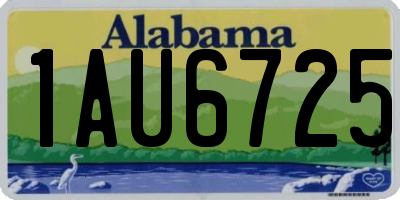 AL license plate 1AU6725