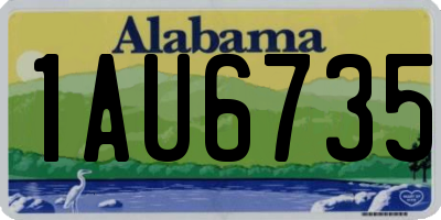 AL license plate 1AU6735