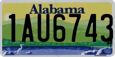 AL license plate 1AU6743