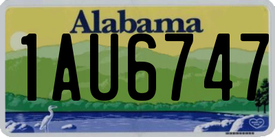 AL license plate 1AU6747