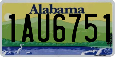 AL license plate 1AU6751