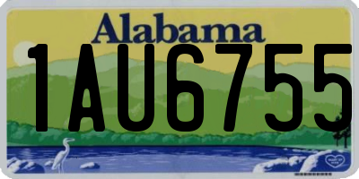 AL license plate 1AU6755